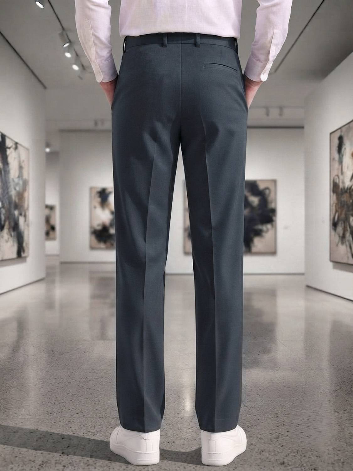 INDICLUB Loose Fit Men Grey Trousers - Image 2