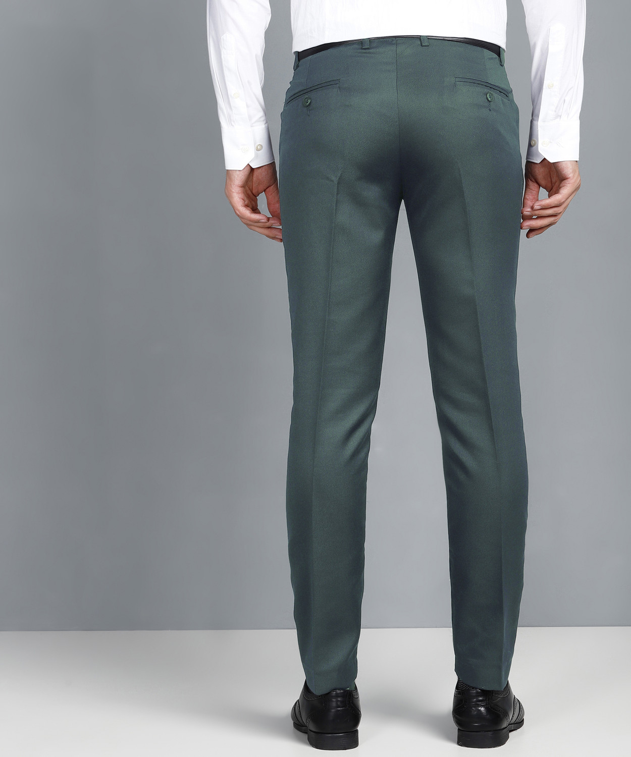 Image of CYPHUS Regular Fit Men Light Green Trousers