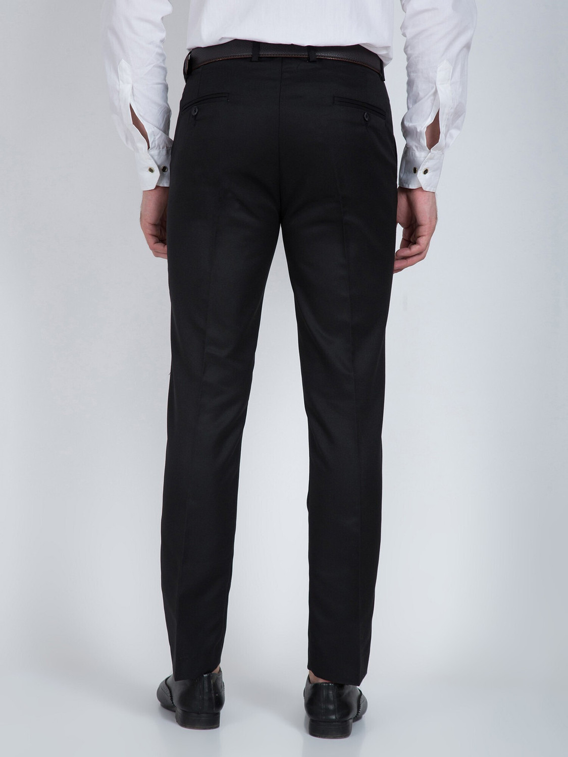 Image of AWOL Regular Fit Men Black Trousers