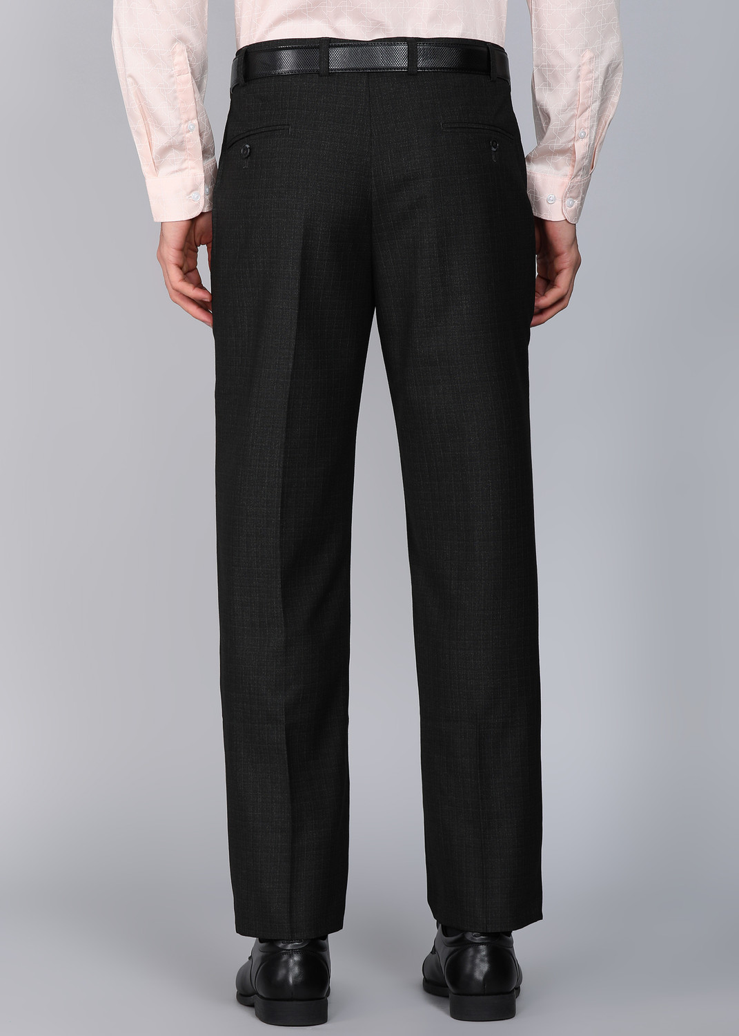 Image of PARK AVENUE Regular Fit Men Grey Trousers