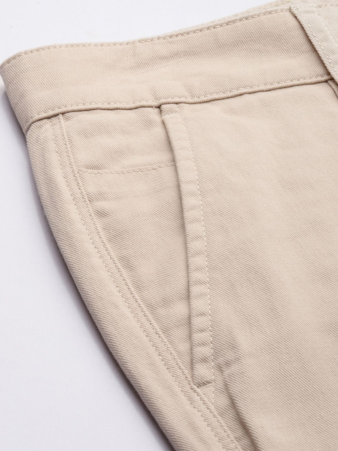 Image of Roadster Regular Fit Men Beige Trousers