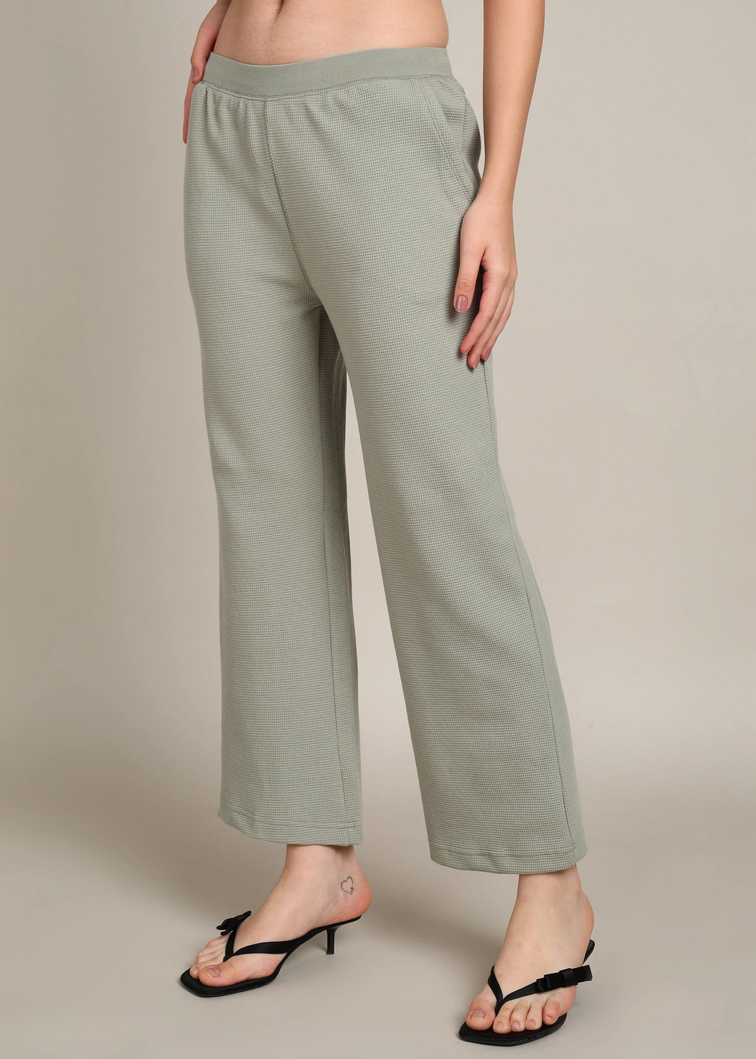Image of Alan Jones Relaxed Women Light Green Trousers