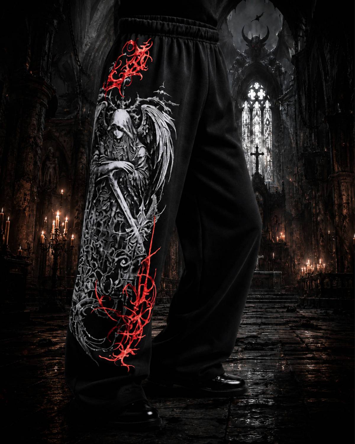 Larrendevis Loose Fit Men Black Trousers - Image 2