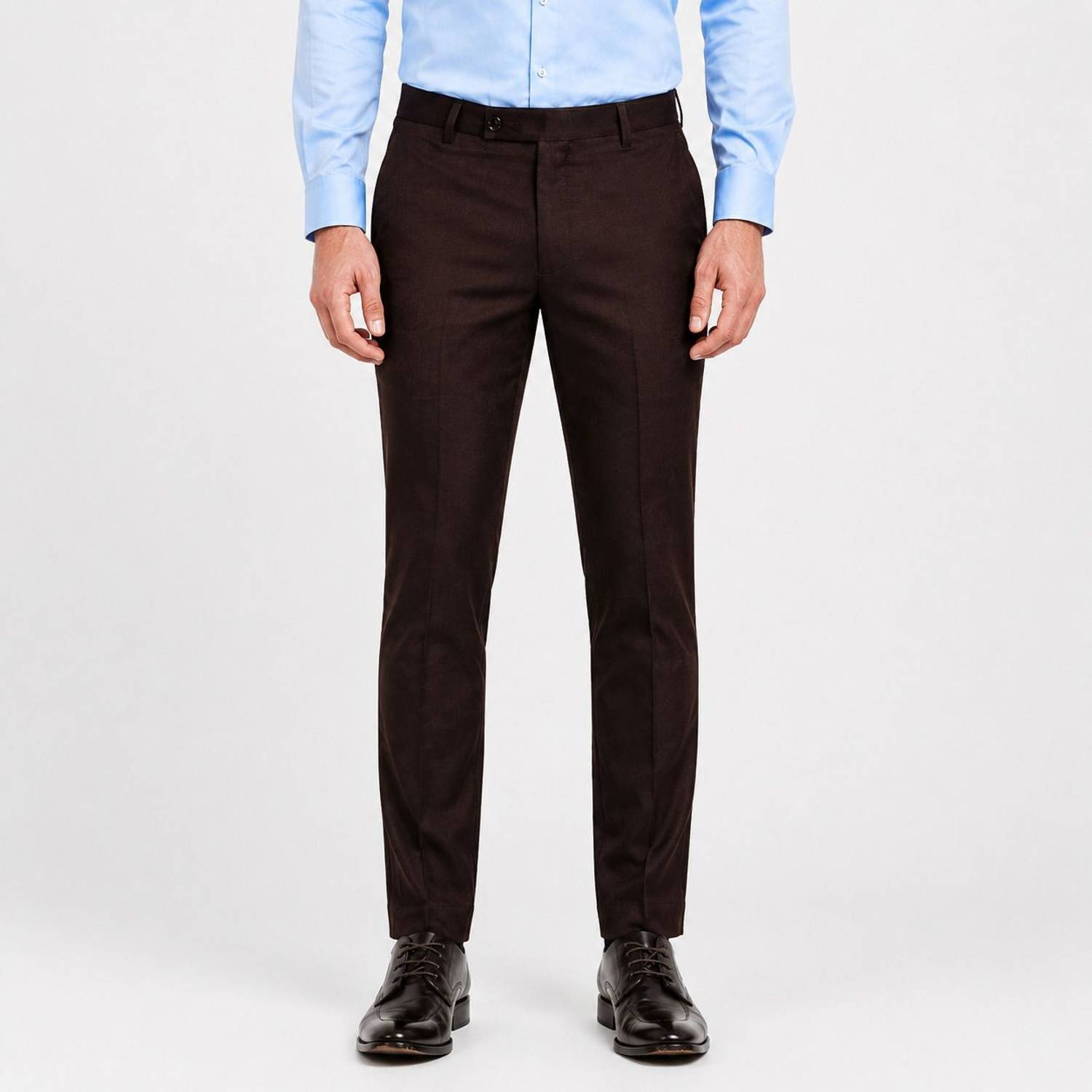 AKAYAAPPARELS Straight Fit Men Brown Trousers
