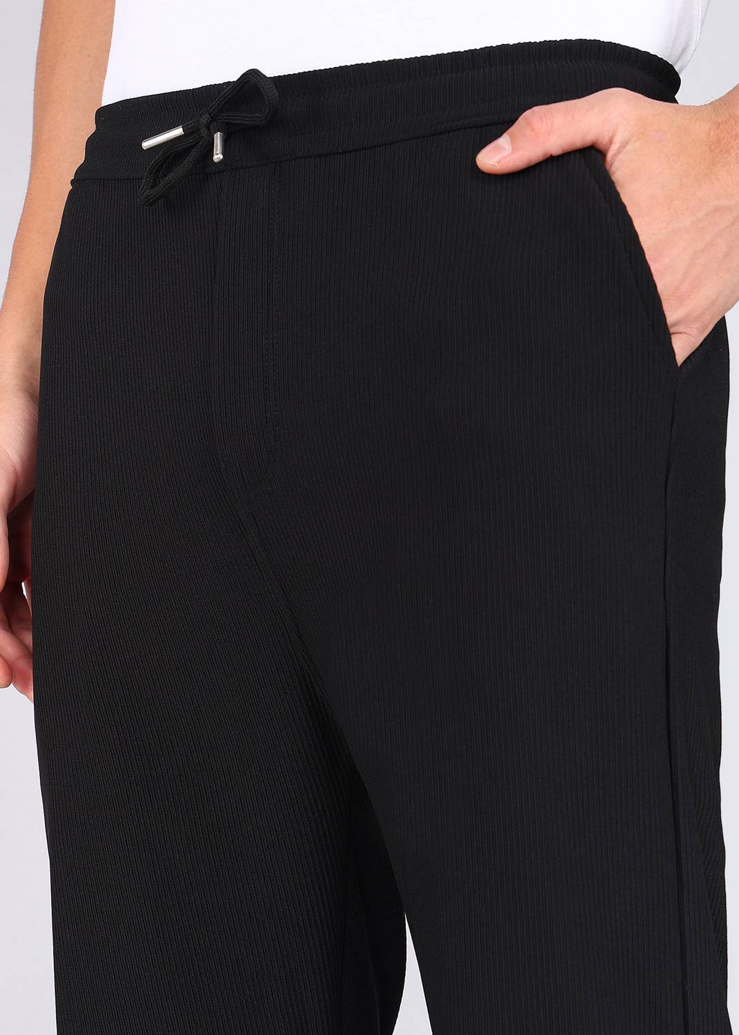Flicfol Regular Fit Men Black Trousers - Image 4