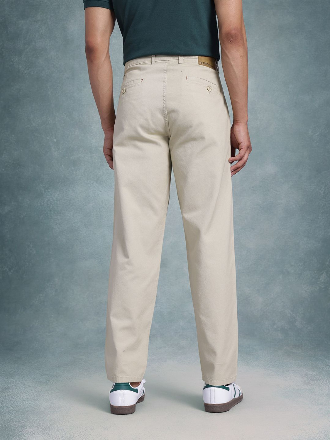 Image of Roadster Relaxed Men Beige Trousers