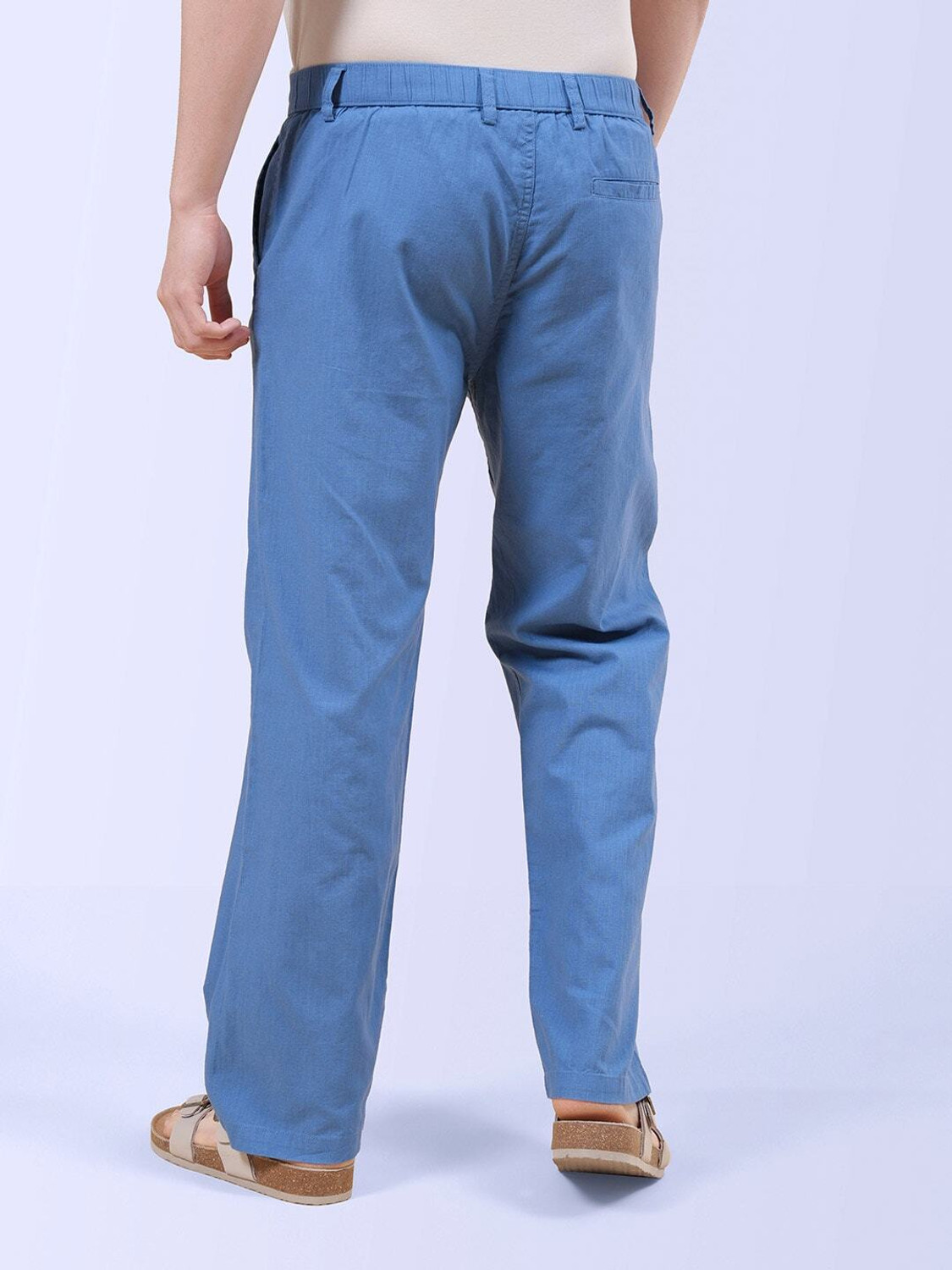Image of The Indian Garage Co. Relaxed Men Blue Trousers