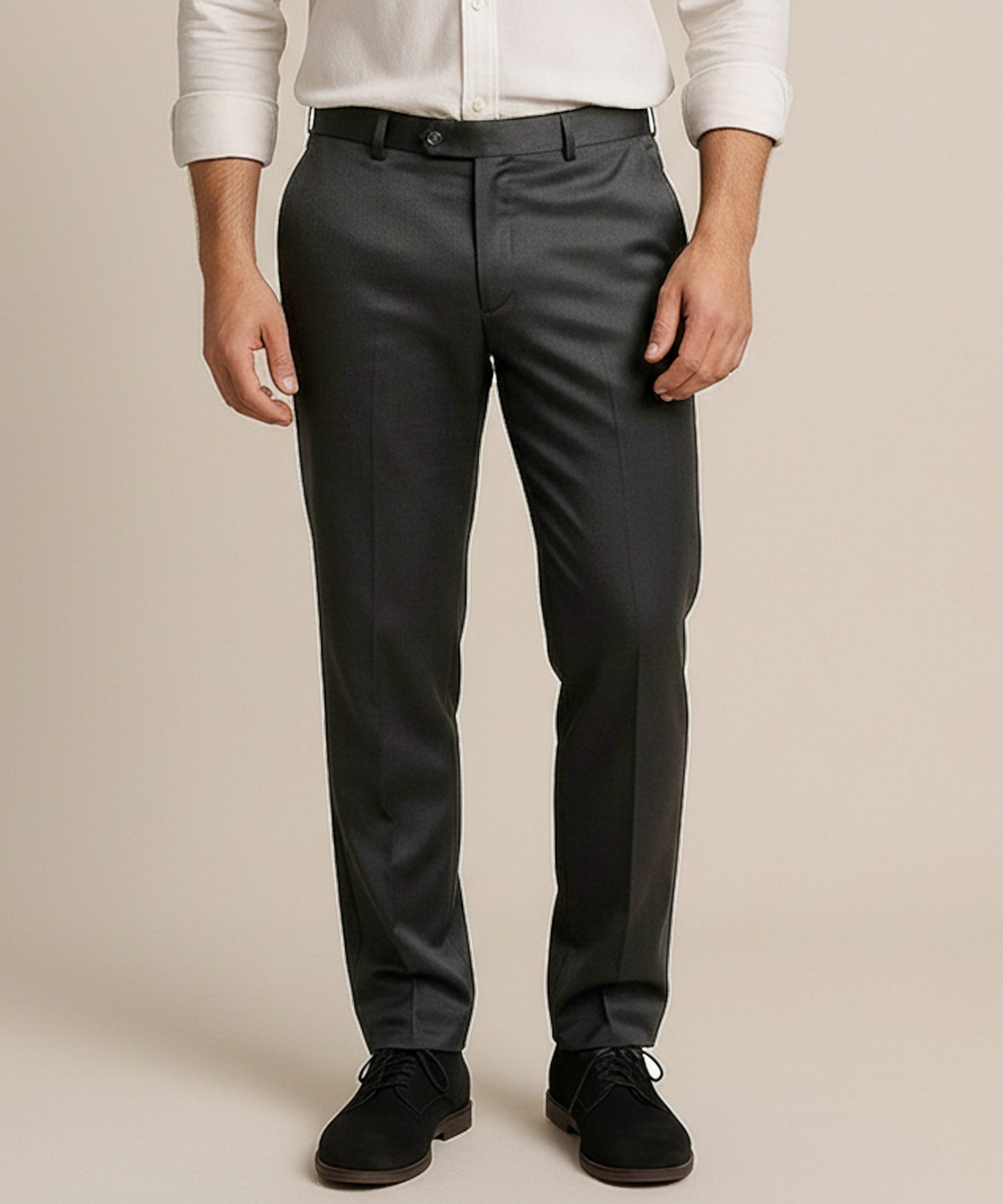 Image of METRONAUT Regular Fit Men Grey Trousers
