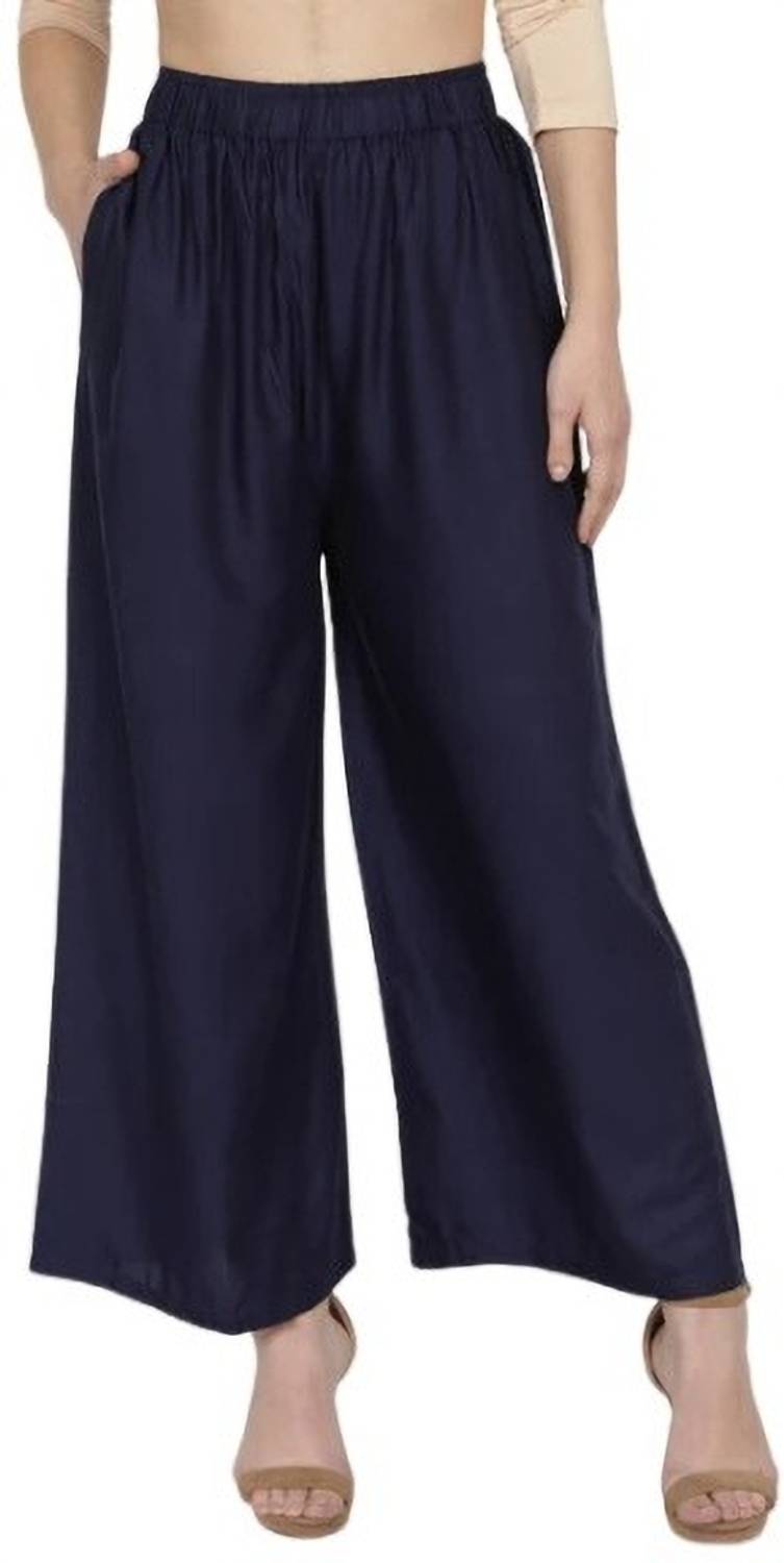 Oxinexx Straight Fit Women Dark Blue Trousers