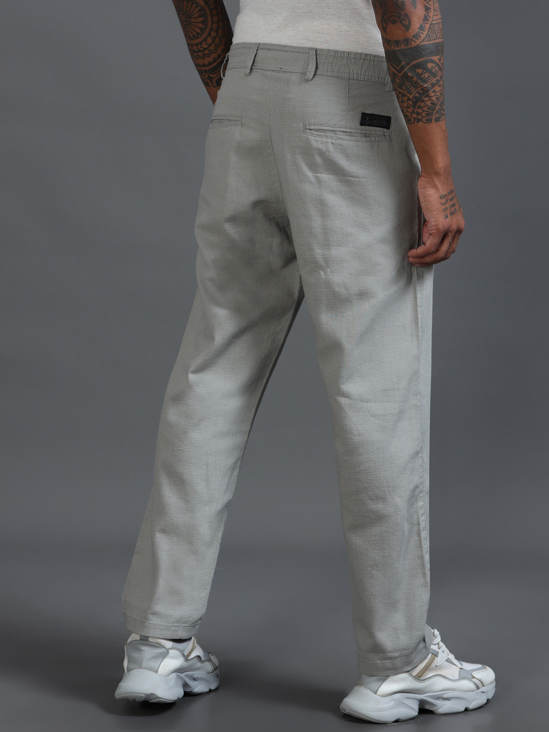 Image of Roadster Relaxed Men Silver Trousers