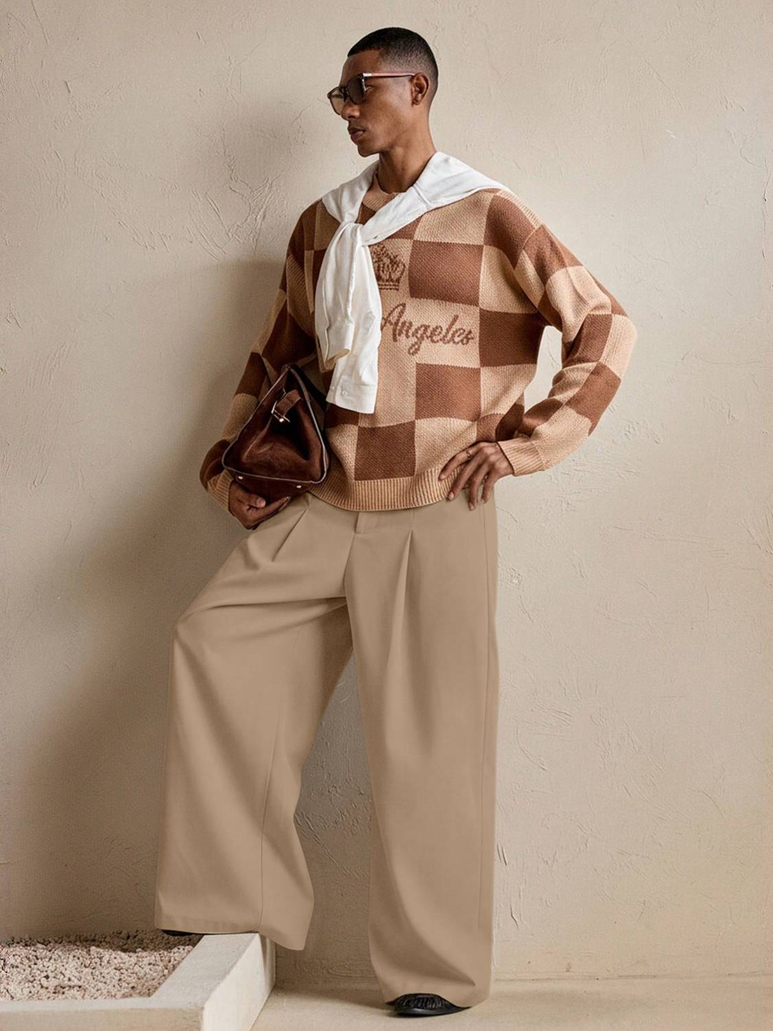 Rajovati Loose Fit Beige Trousers - Image 4