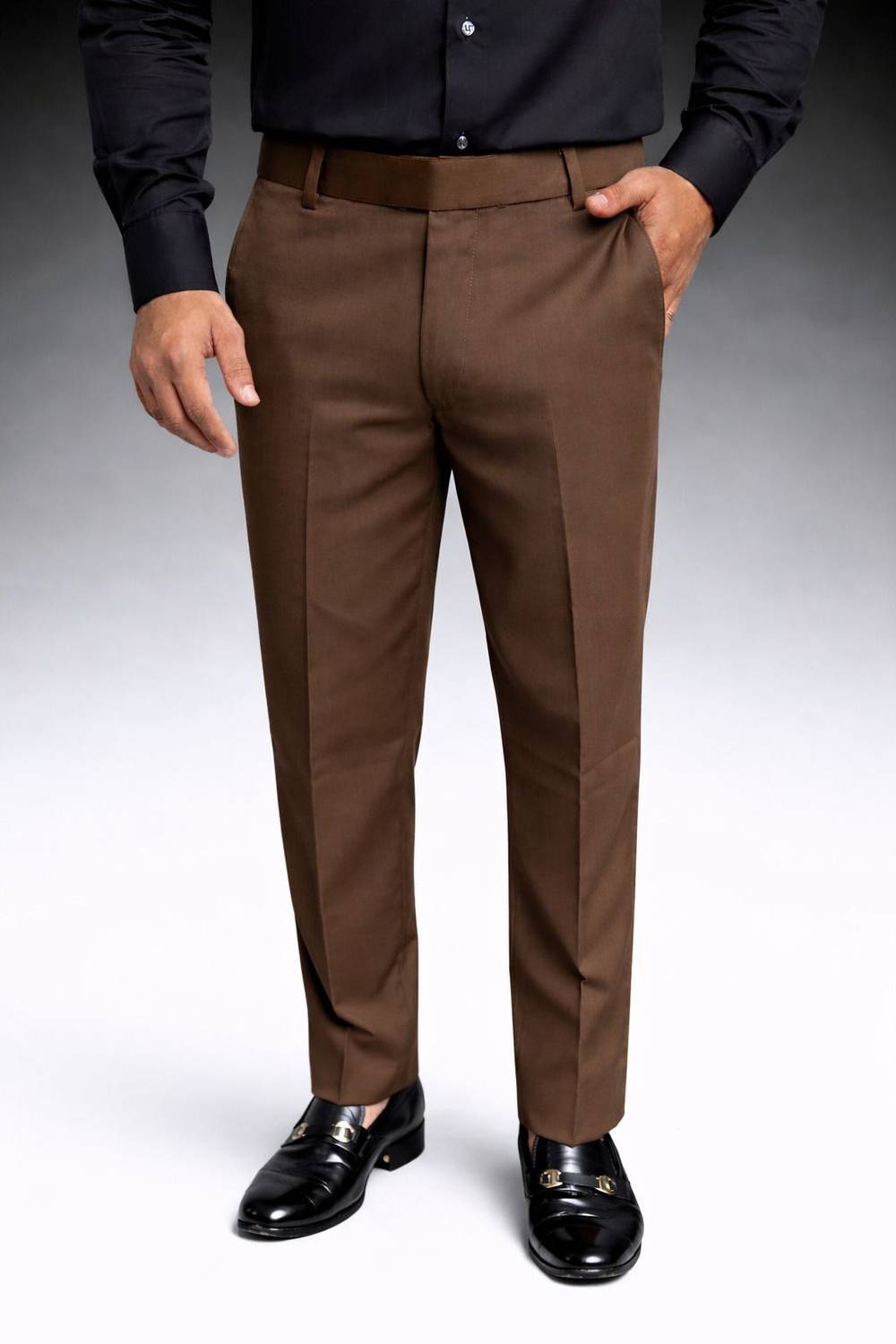 Burraq collection Regular Fit Men Brown Trousers