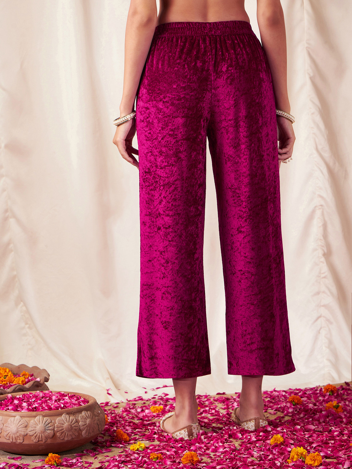 Image of Shae by SASSAFRAS Regular Fit Women Pink Trousers