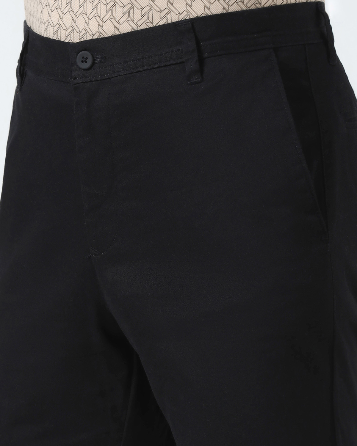 Image of Blackberrys Regular Fit Men Black Trousers