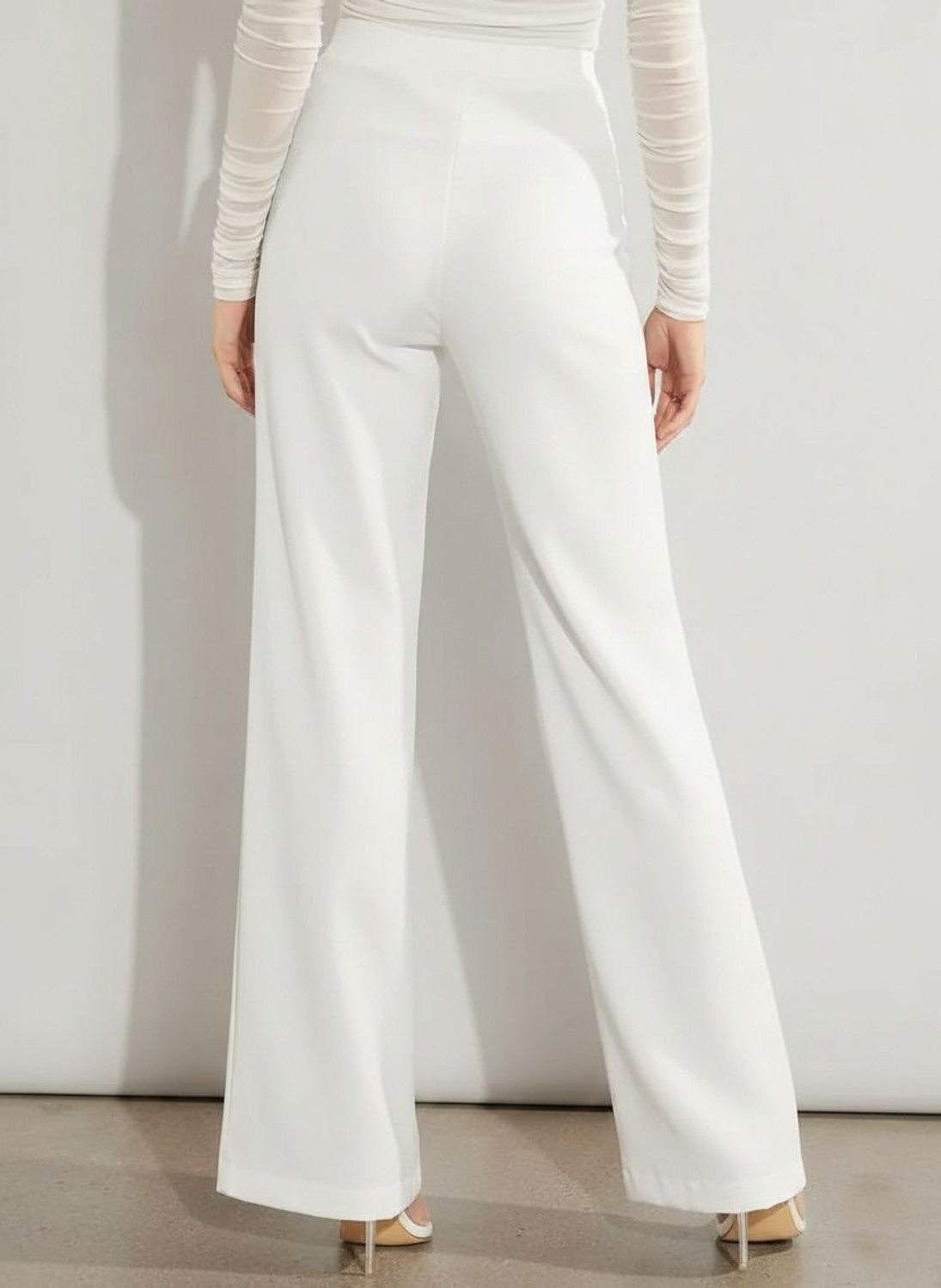 Image of KOTTY Straight Fit Women White Trousers