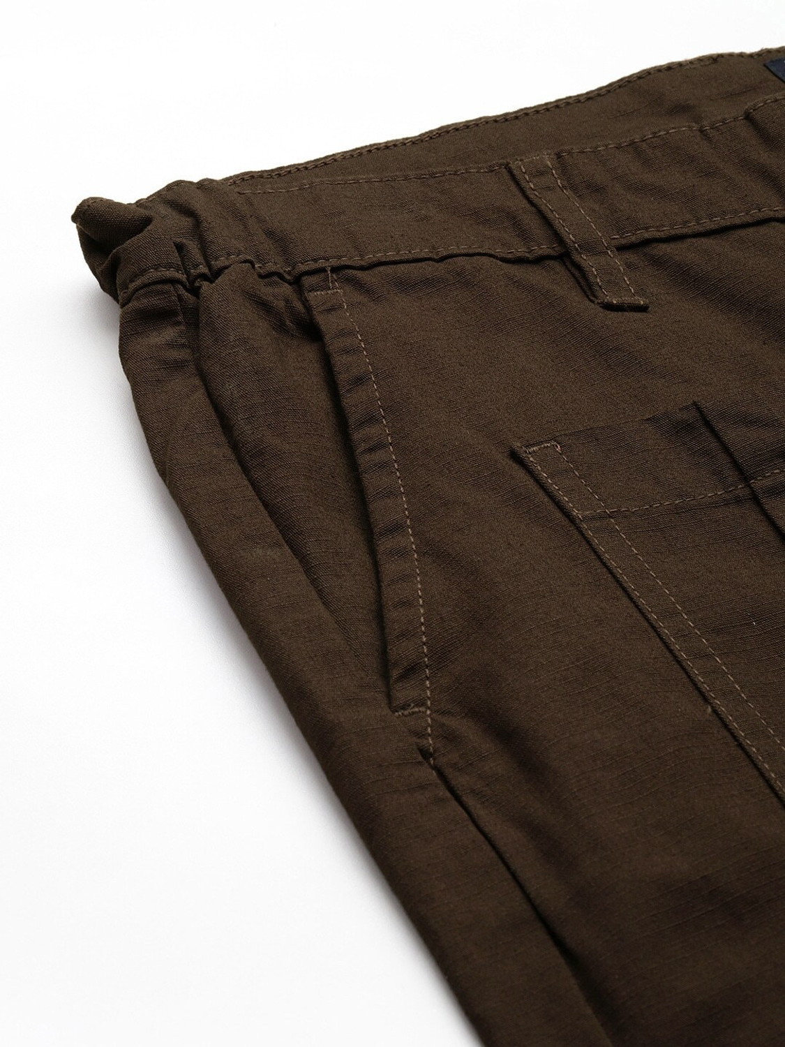 Image of The Indian Garage Co. Regular Fit Men Brown Trousers