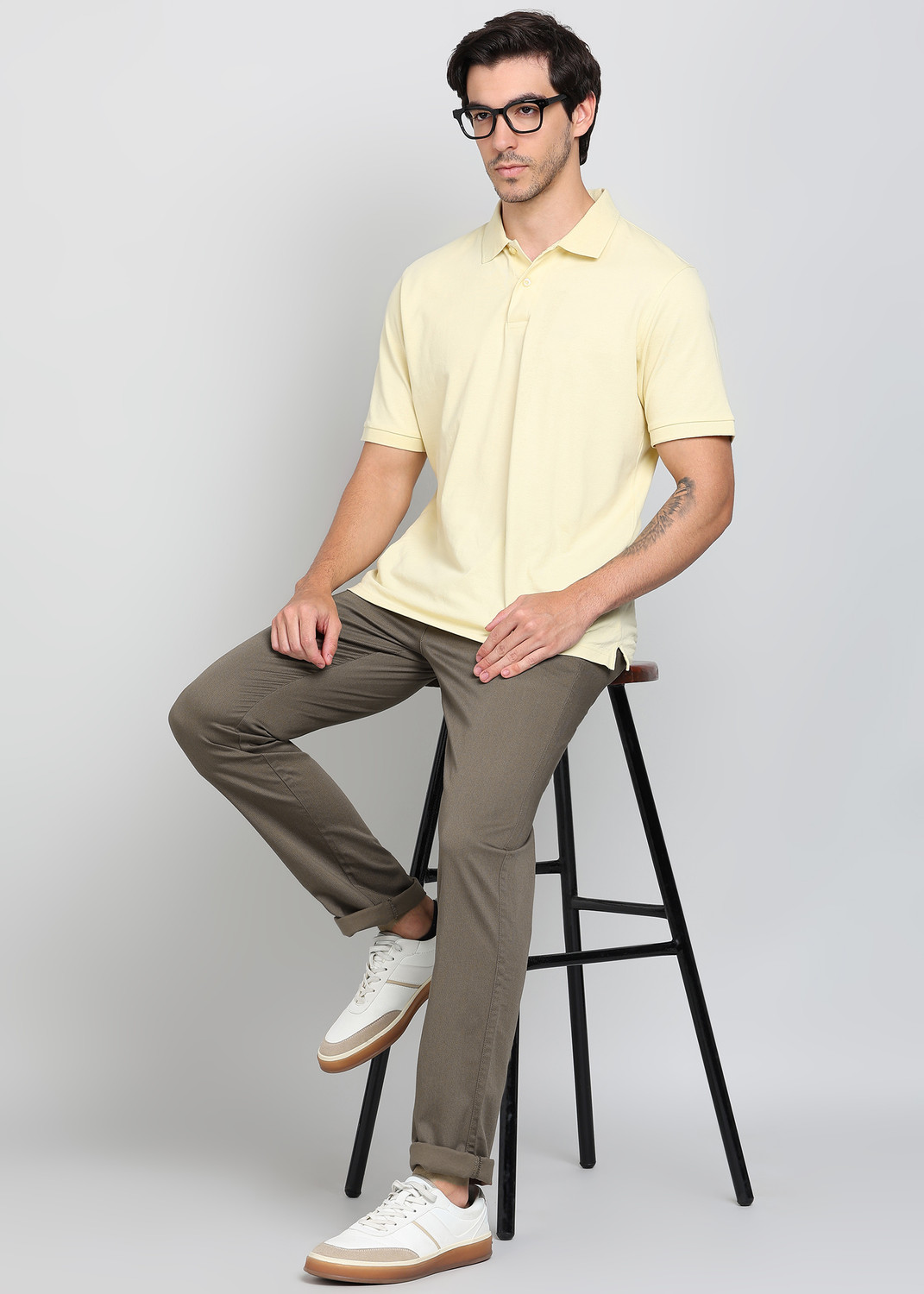 Image of KILLER Slim Fit Men Brown Trousers