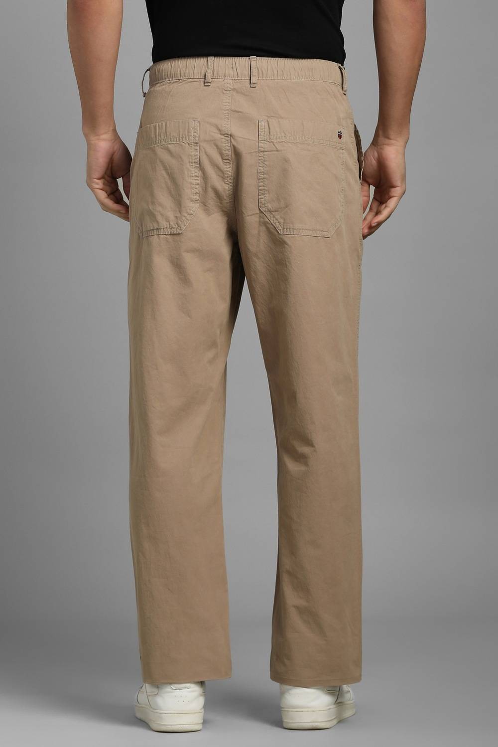 Louis Philippe Men Beige Trousers Regular Fit - Image 3