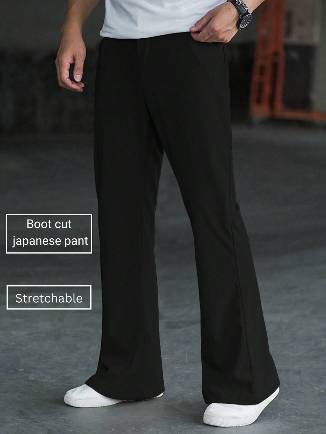 Image of Plus91 Loose Fit Men Black Trousers