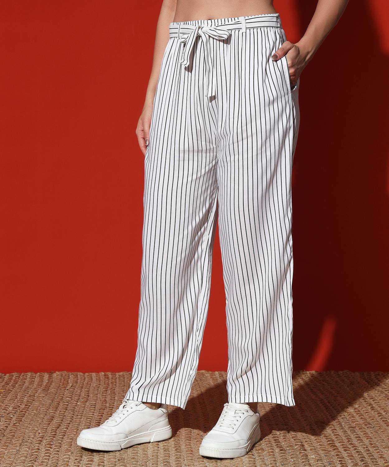 HERMISTON Regular Fit Women White Trousers