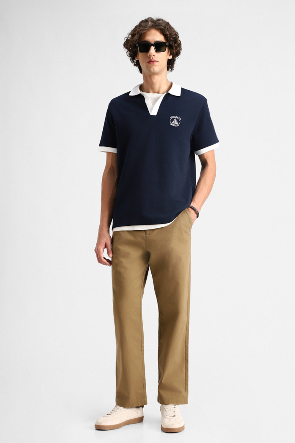 Image of Snitch Relaxed Men Khaki Trousers