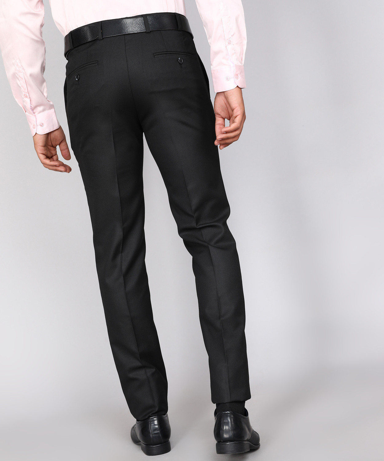 Image of Raymond Slim Fit Men Black Trousers
