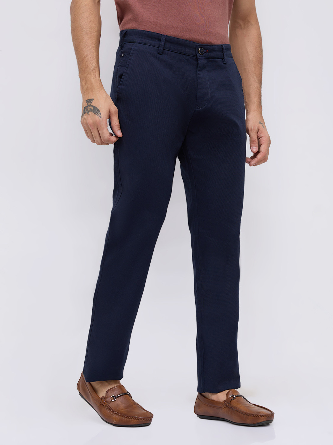 Image of KILLER Slim Fit Men Dark Blue Trousers