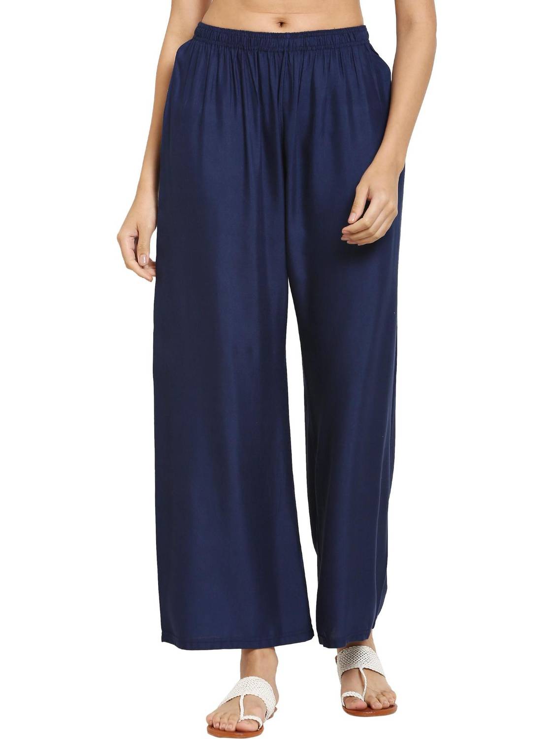 Aasma Creatives Regular Fit Women Dark Blue Trousers