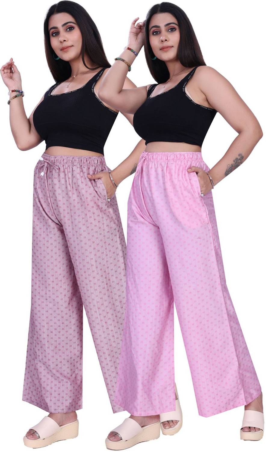 4K FASHION Relaxed Women Purple, Pink Trousers