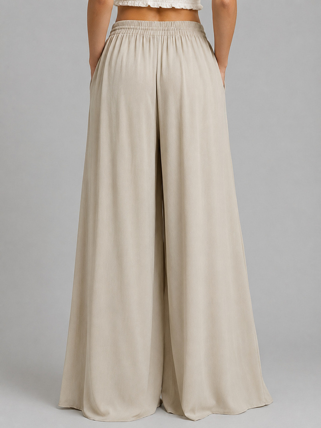 Image of KOTTY Loose Fit Women Beige Trousers
