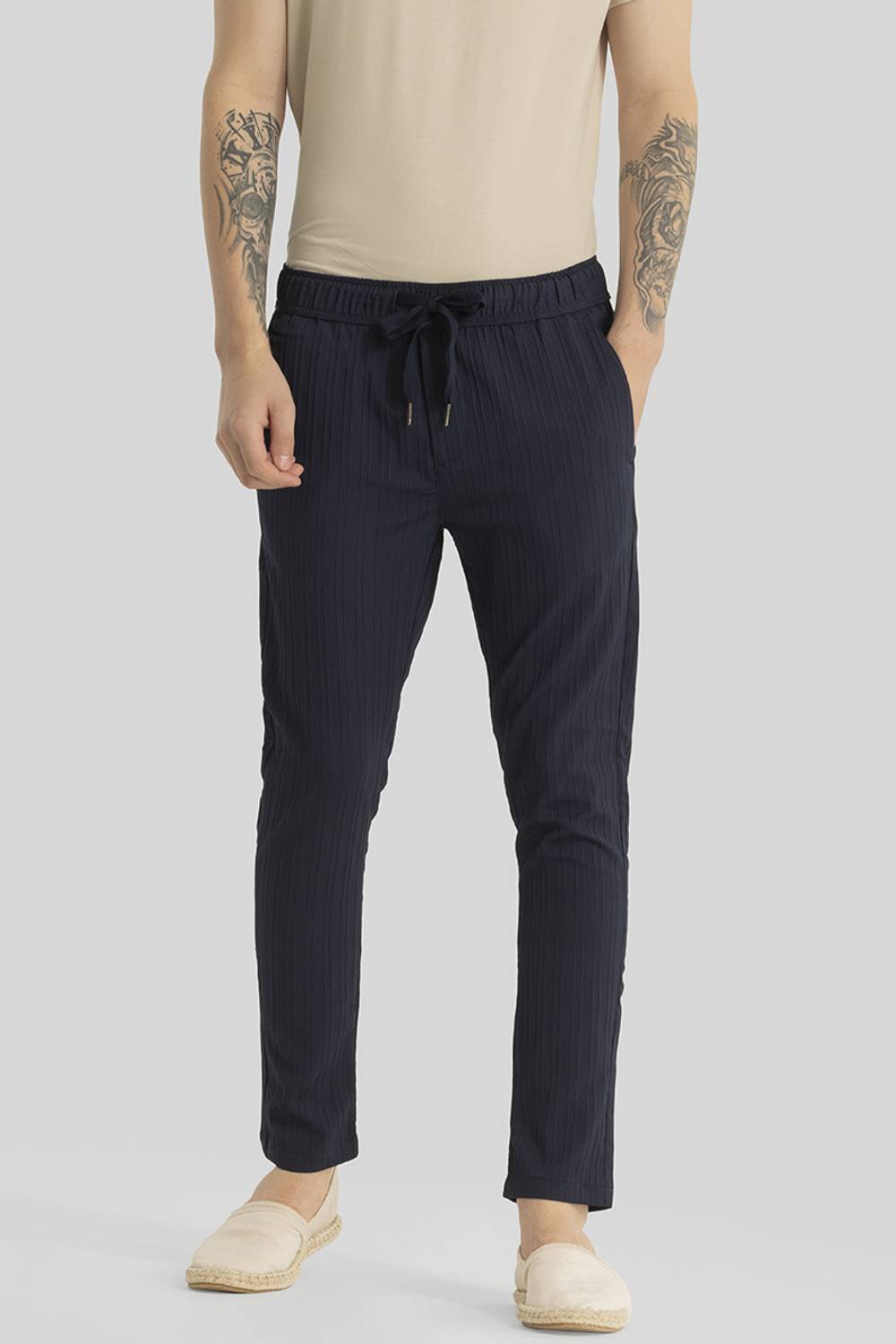 Snitch Slim Fit Blue Trousers