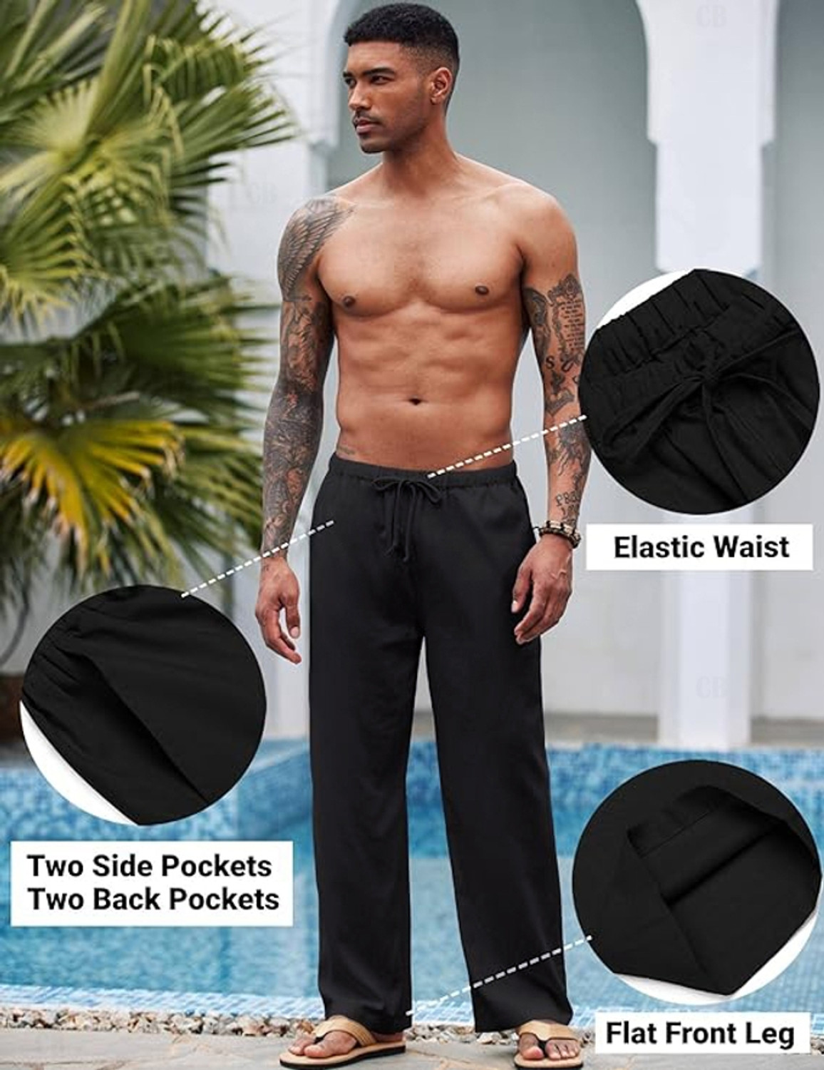 Image of MAHADEV ENTERPRISE Loose Fit, Relaxed Men Black Trousers