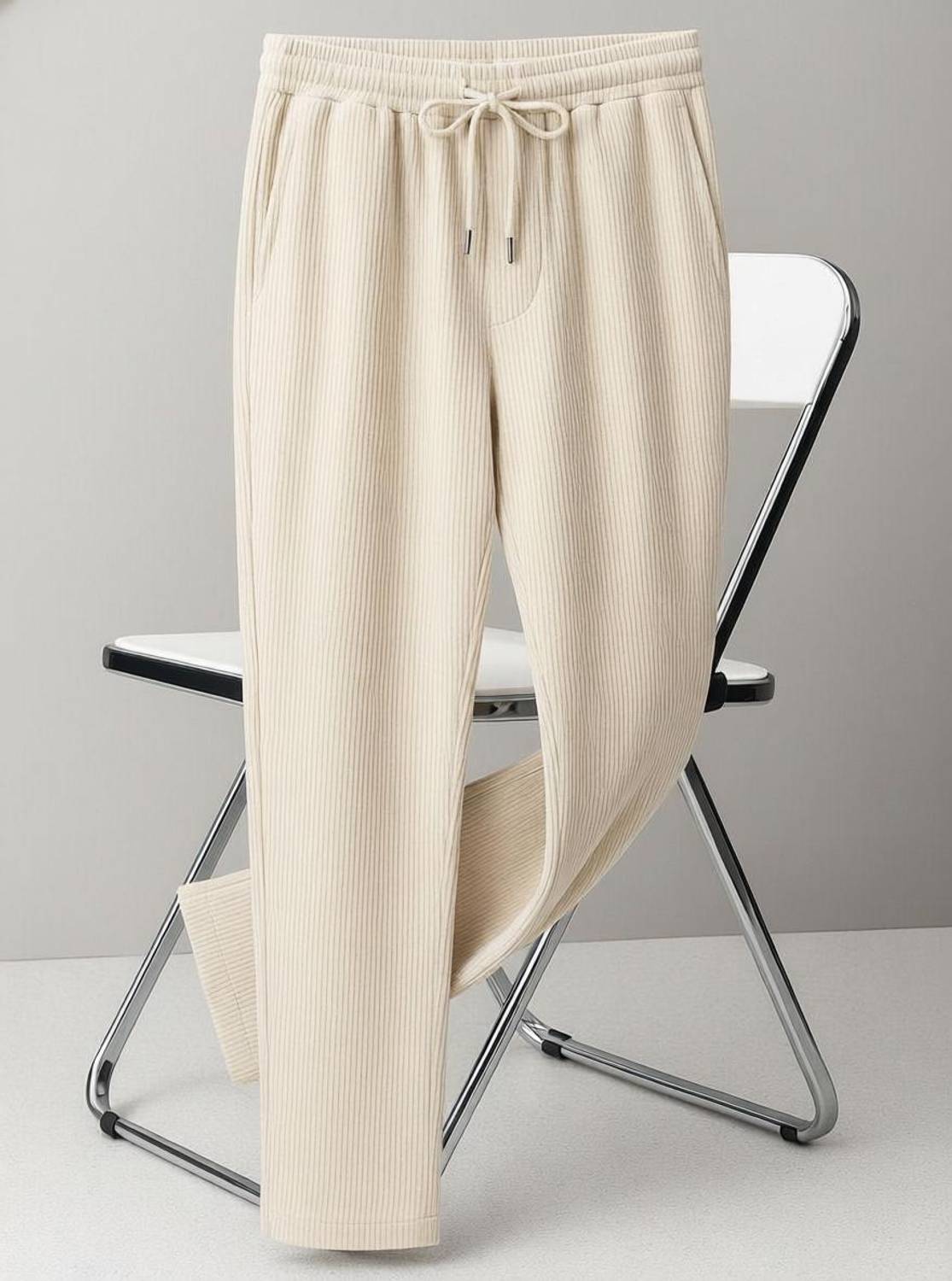 INDICLUB Regular Fit Men Beige Trousers - Image 1
