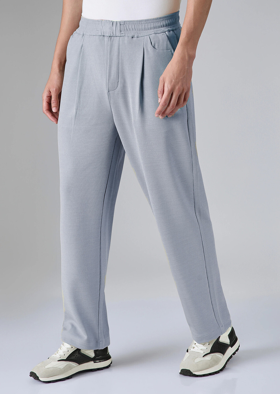 Image of KOTTY Regular Fit Men Grey Trousers