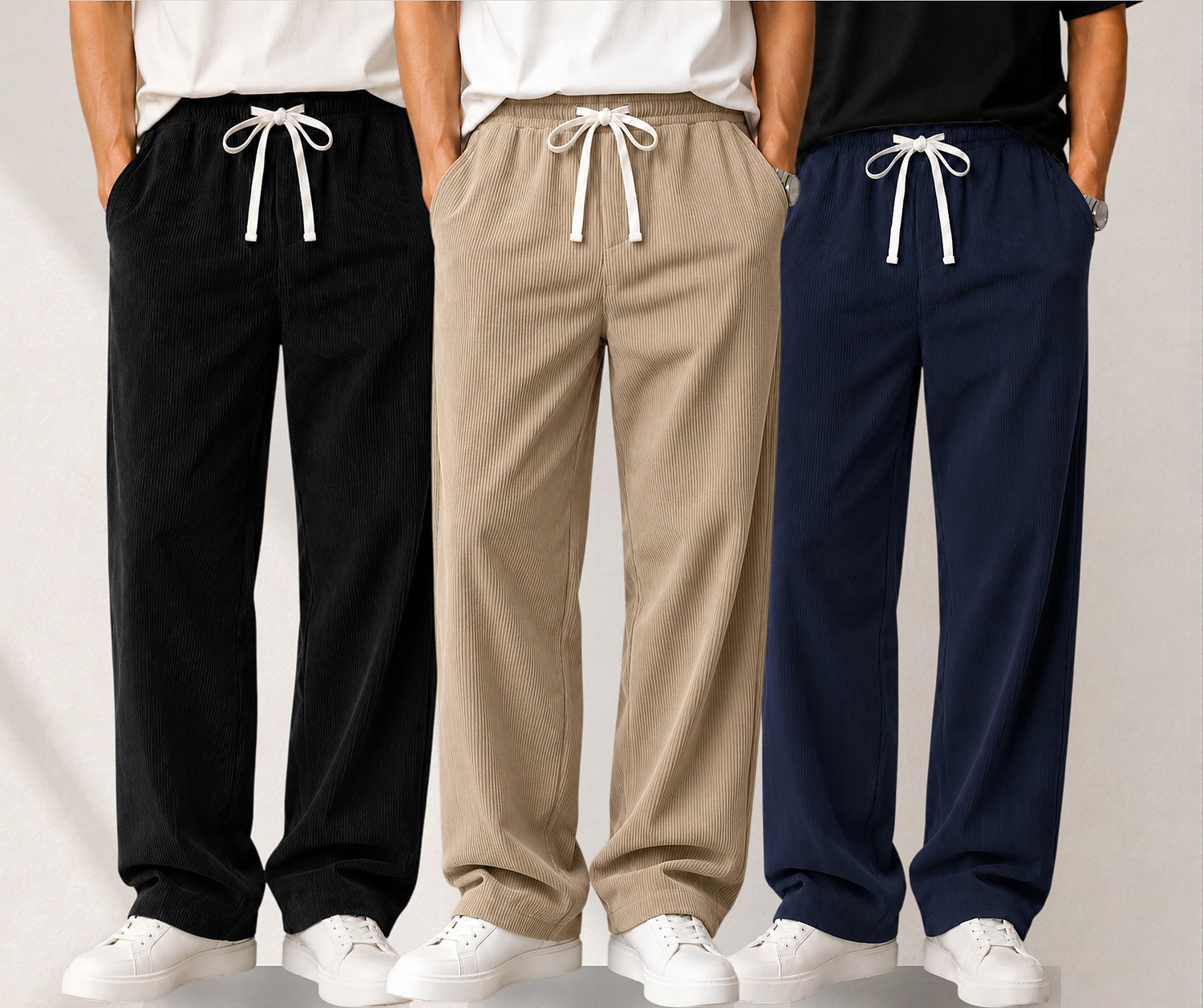 Image of METRONAUT Relaxed Men Multicolor Trousers