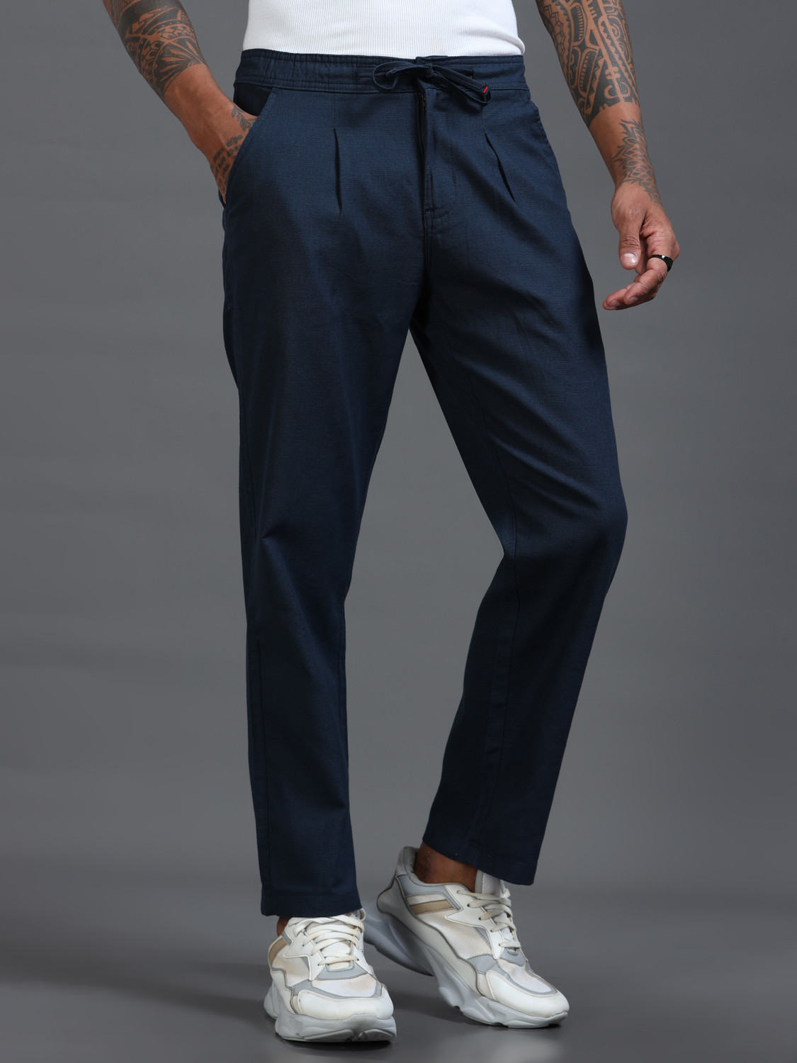 Image of Roadster Relaxed Men Blue Trousers