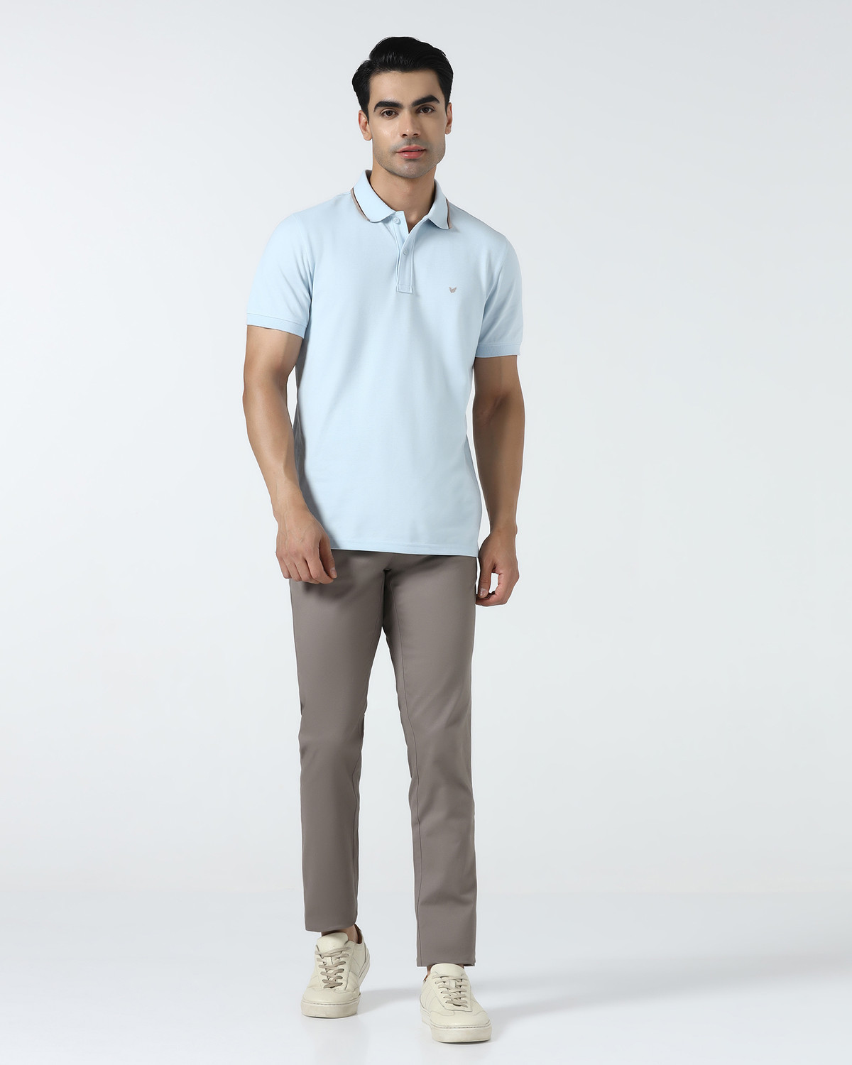 Image of Blackberrys Regular Fit Men Beige Trousers