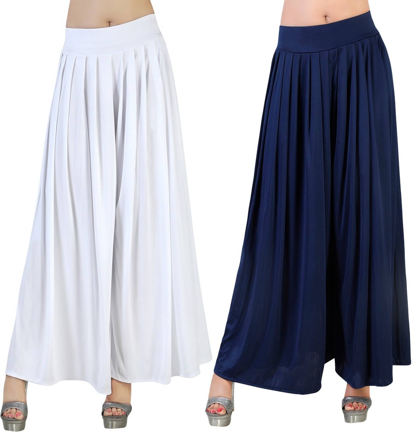 AJARAFASHION Loose Fit Women White, Pink Trousers