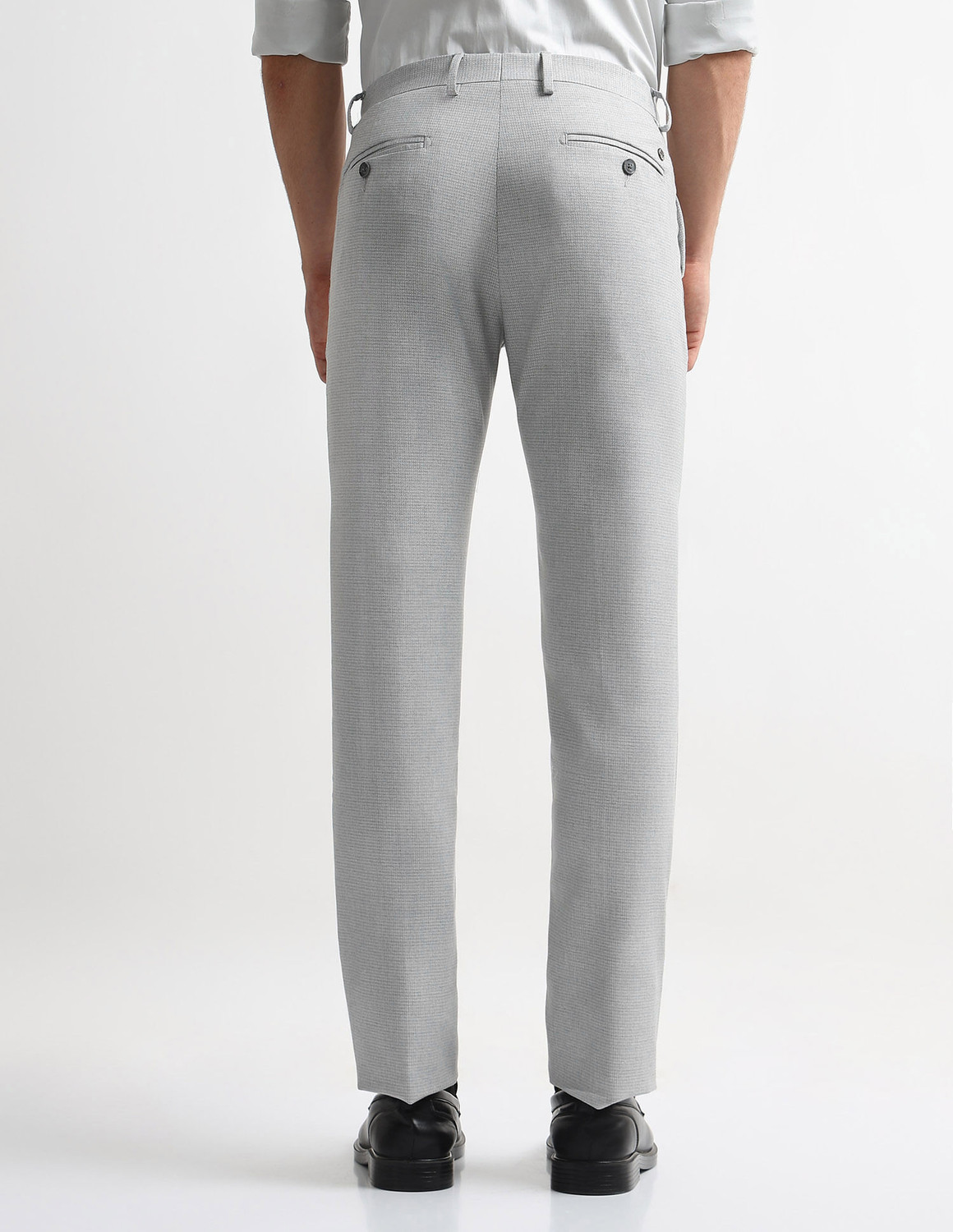 Image of ARROW Tapered Men Grey Trousers