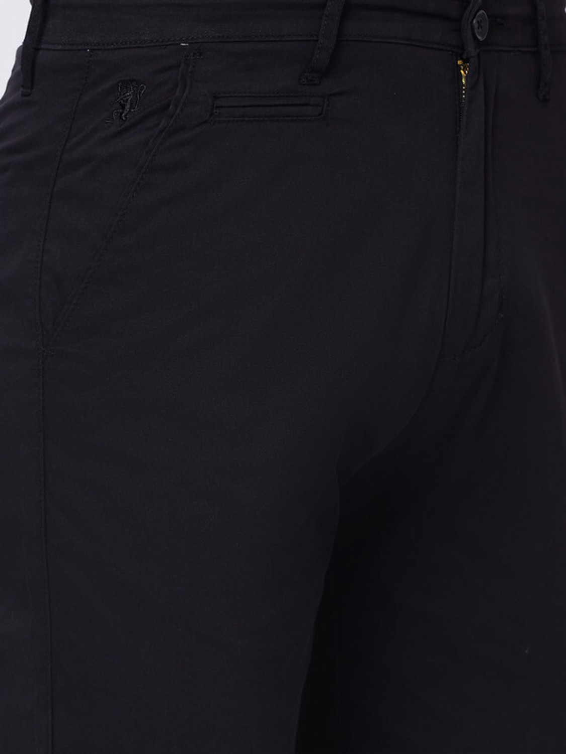 Image of GIORDANO Regular Fit Men Black Trousers