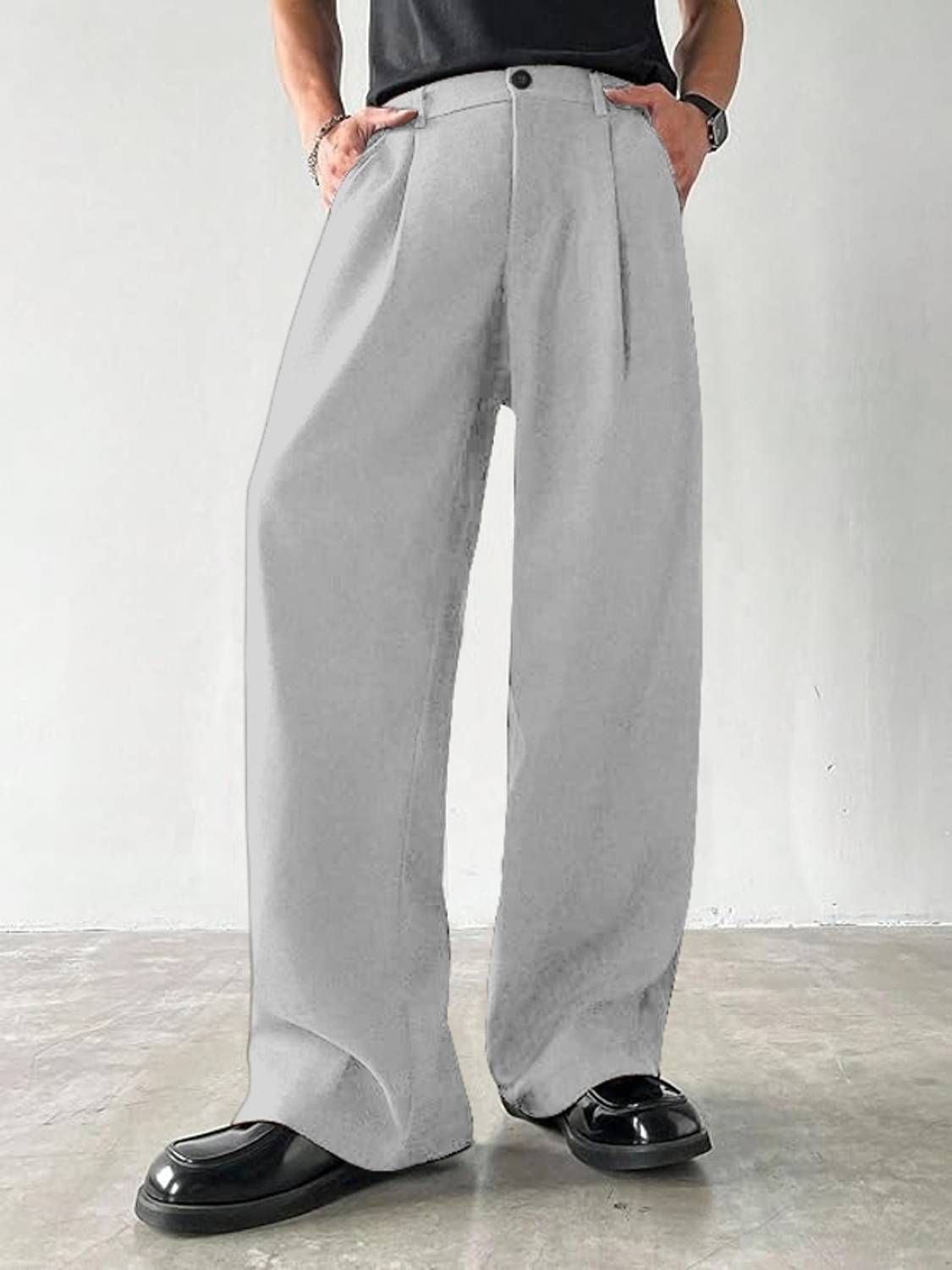 Rajovati Loose Fit Silver Trousers - Image 1