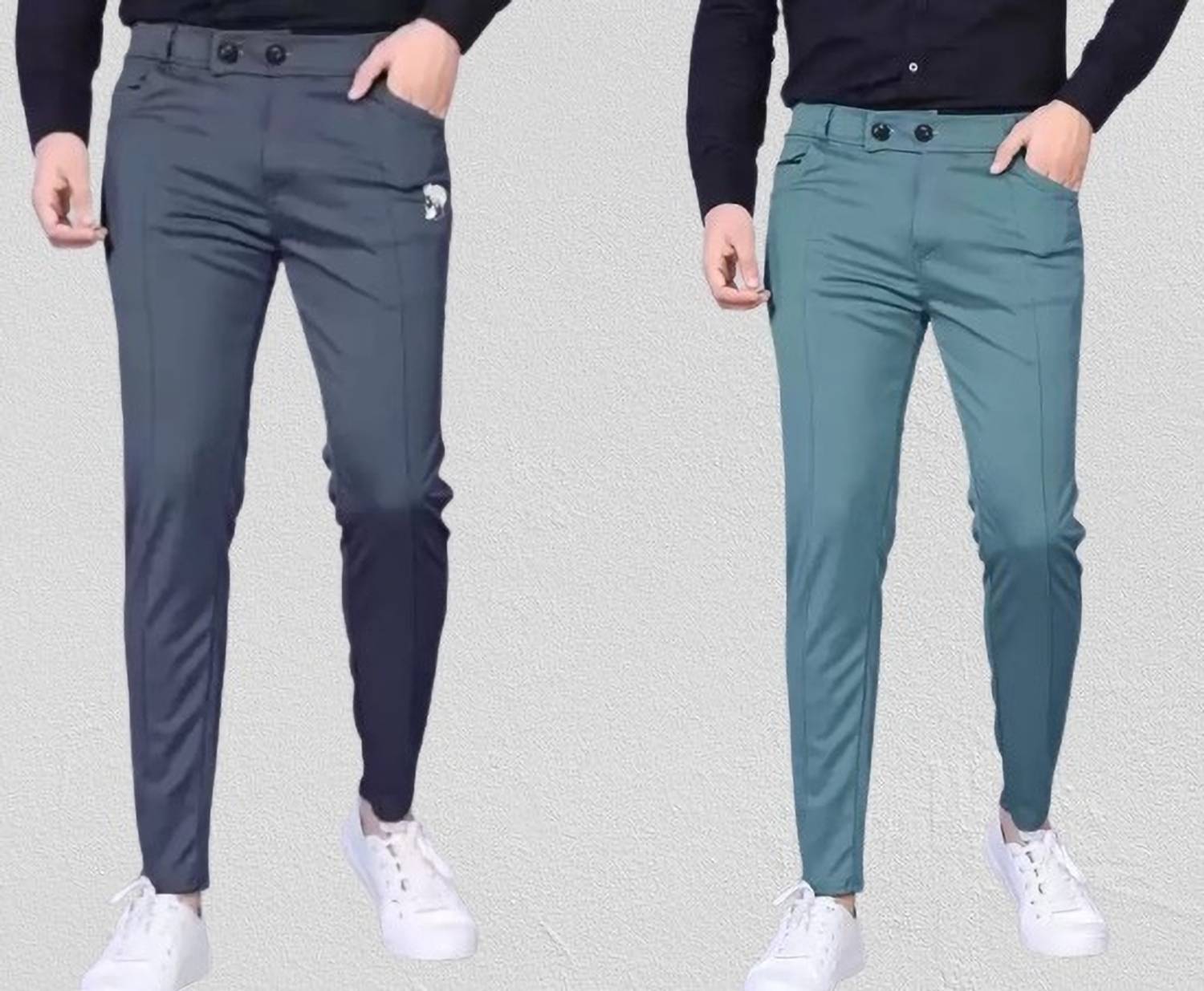 BHUMIGARMENTS Regular Fit Men Grey Trousers