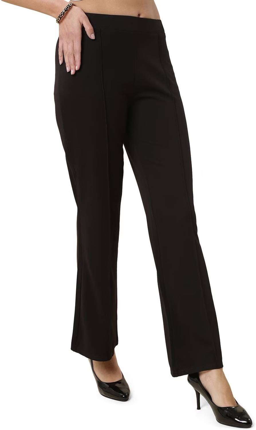 MIXFIT Regular Fit Women Black Trousers