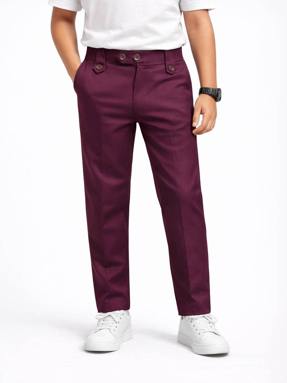 boldcloth Slim Fit, Relaxed Boys Black Trousers