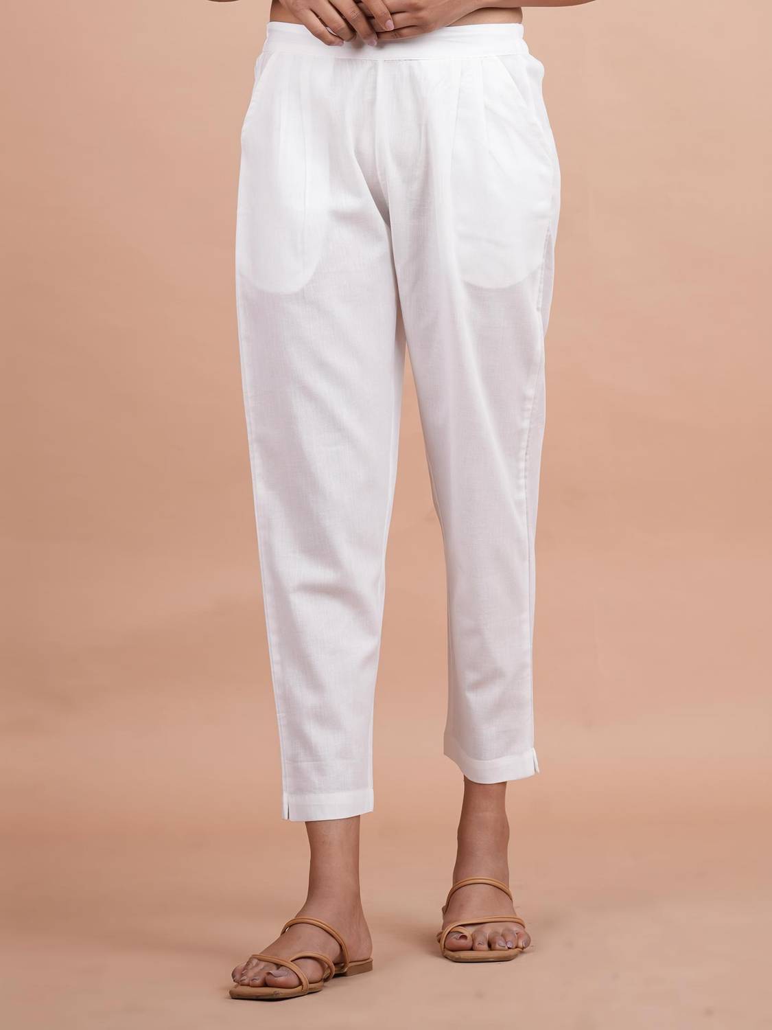 AlkaCreation Regular Fit Women White Trousers