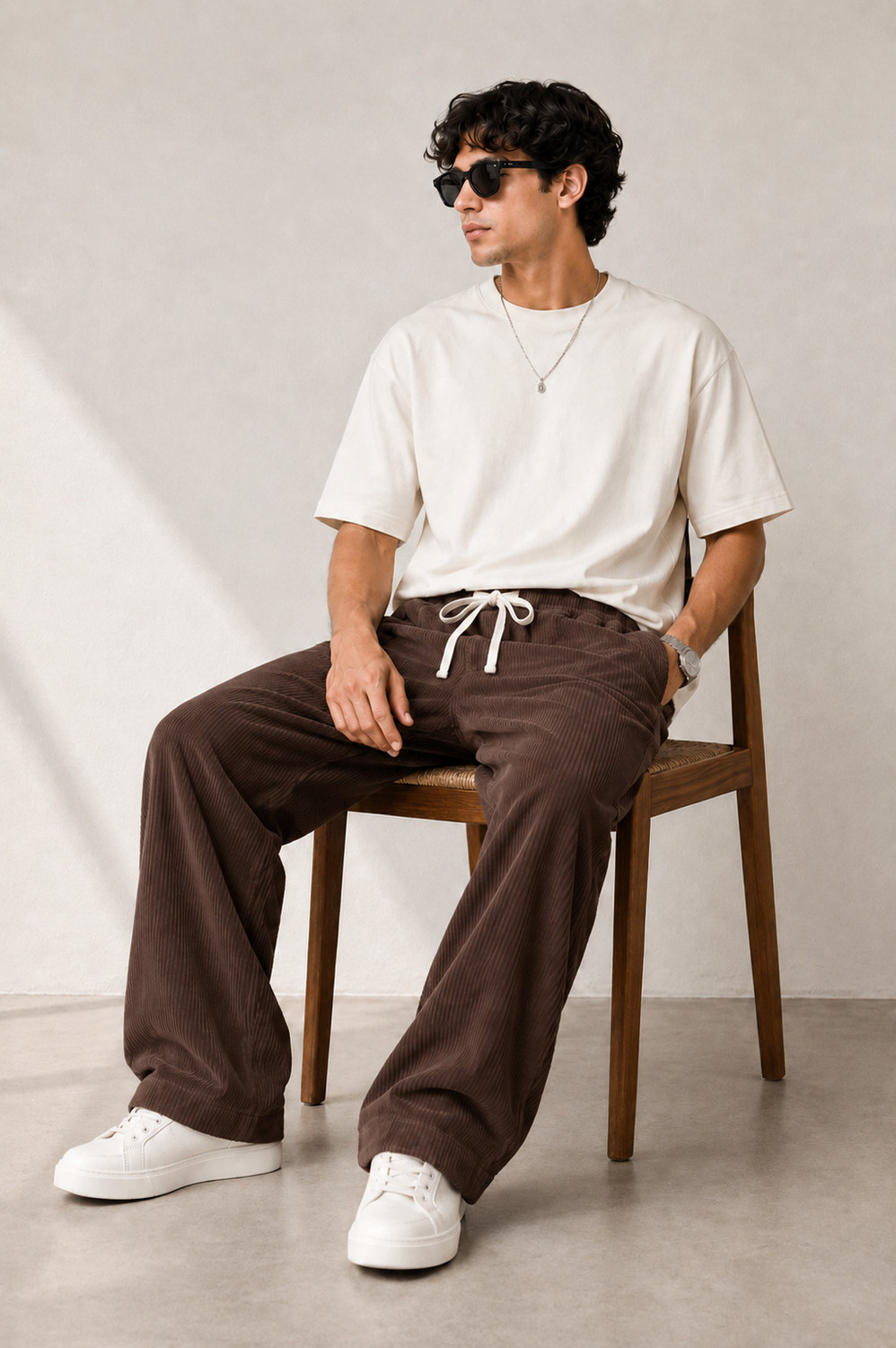 Image of METRONAUT Relaxed Men Multicolor Trousers