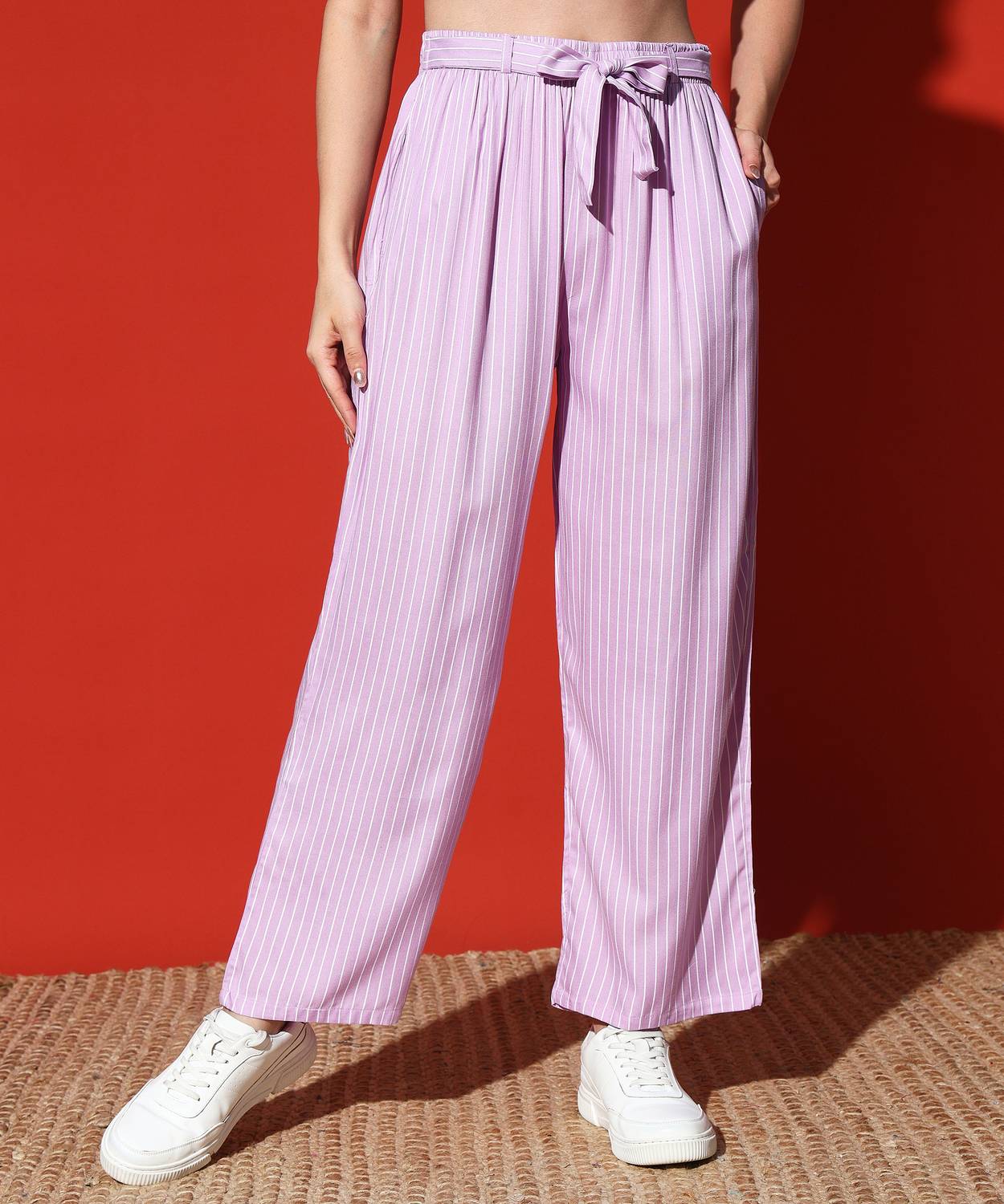 HERMISTON Regular Fit Women Purple Trousers