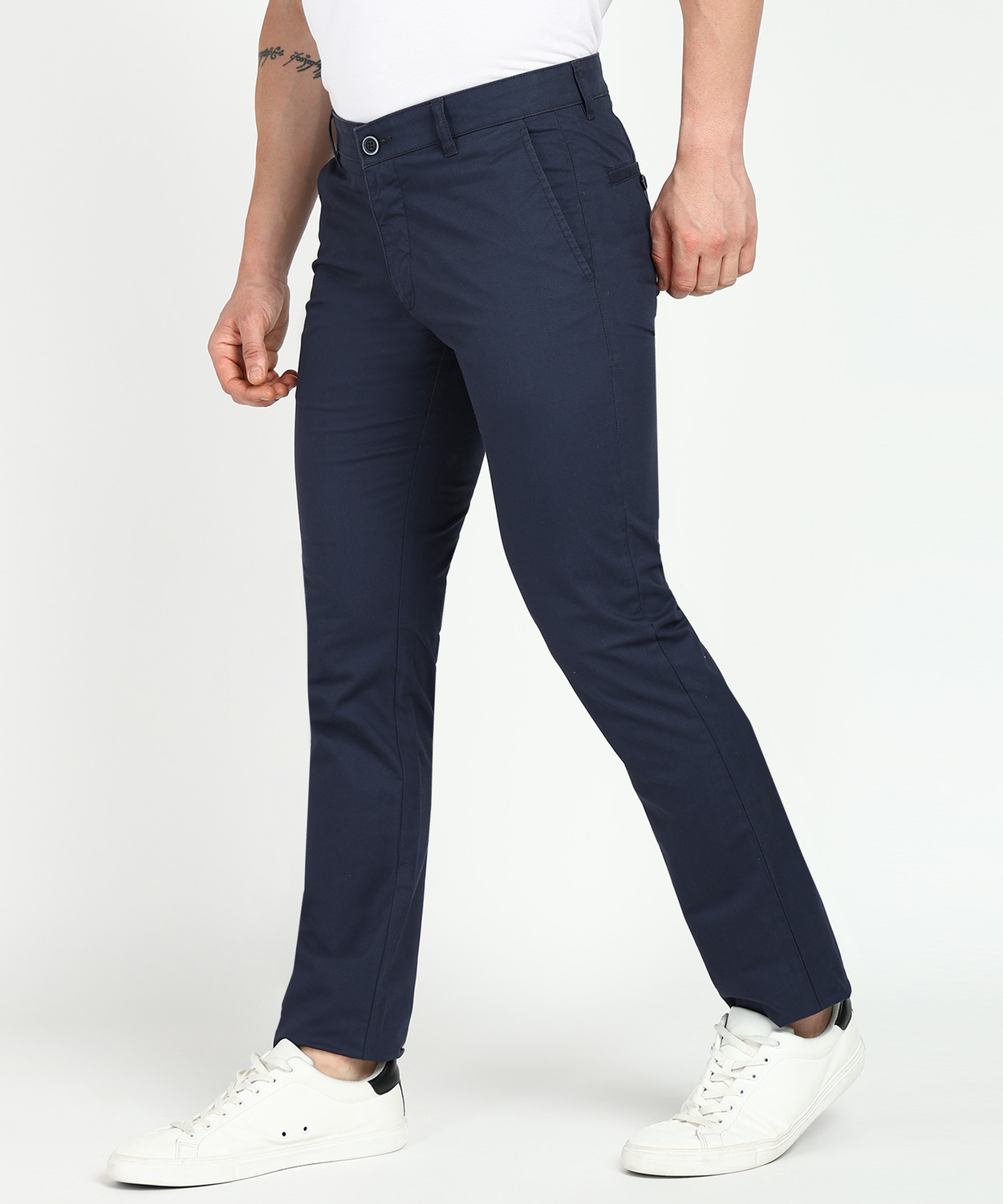 Image of PARX Tapered Men Dark Blue Trousers