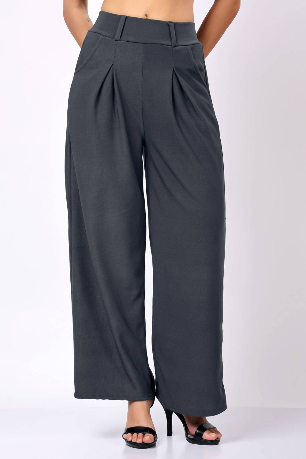 ALIZATRADERS Regular Fit Women Grey Trousers