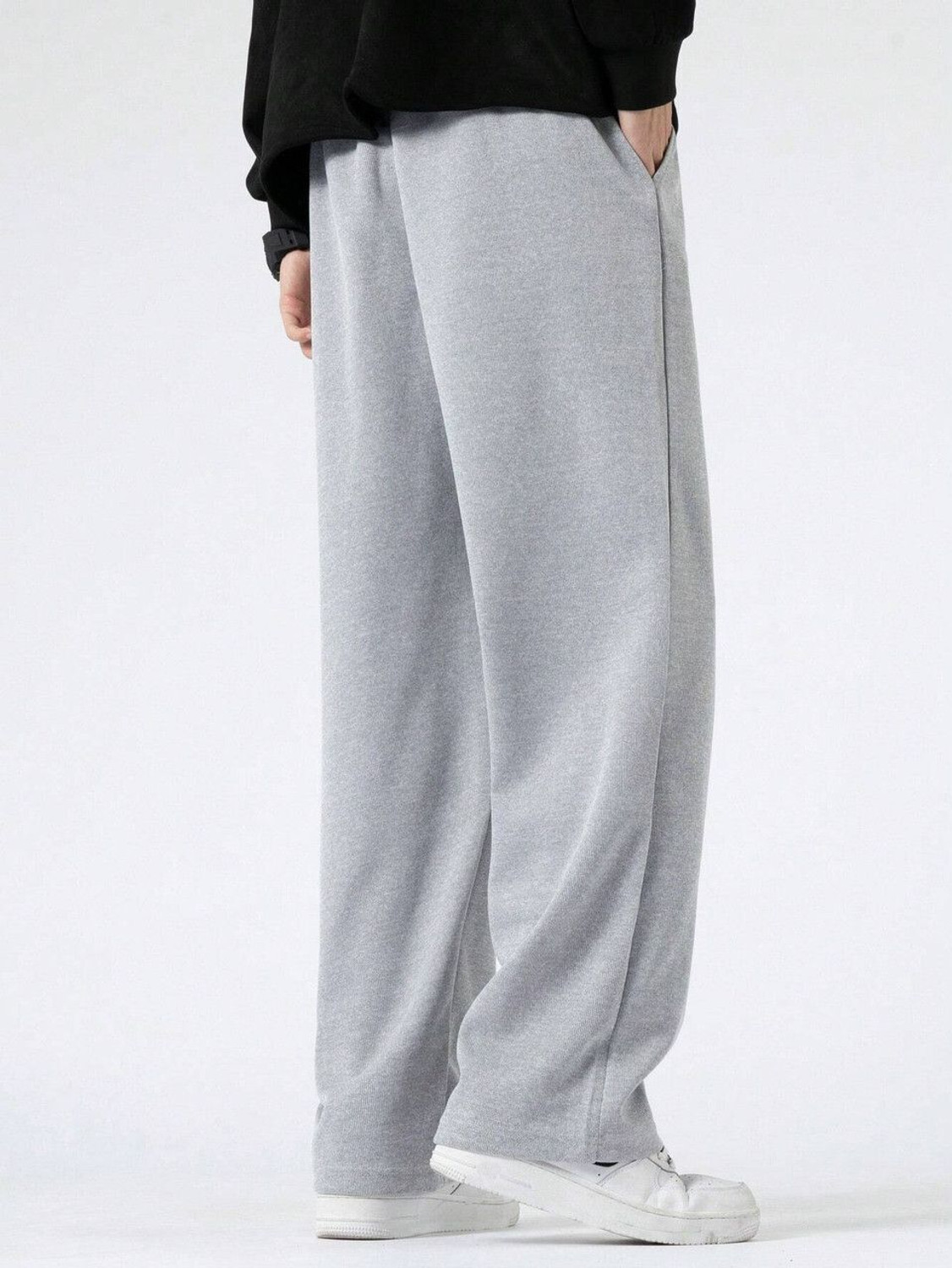 Image of WEVOK WEAR Relaxed Men Grey Trousers